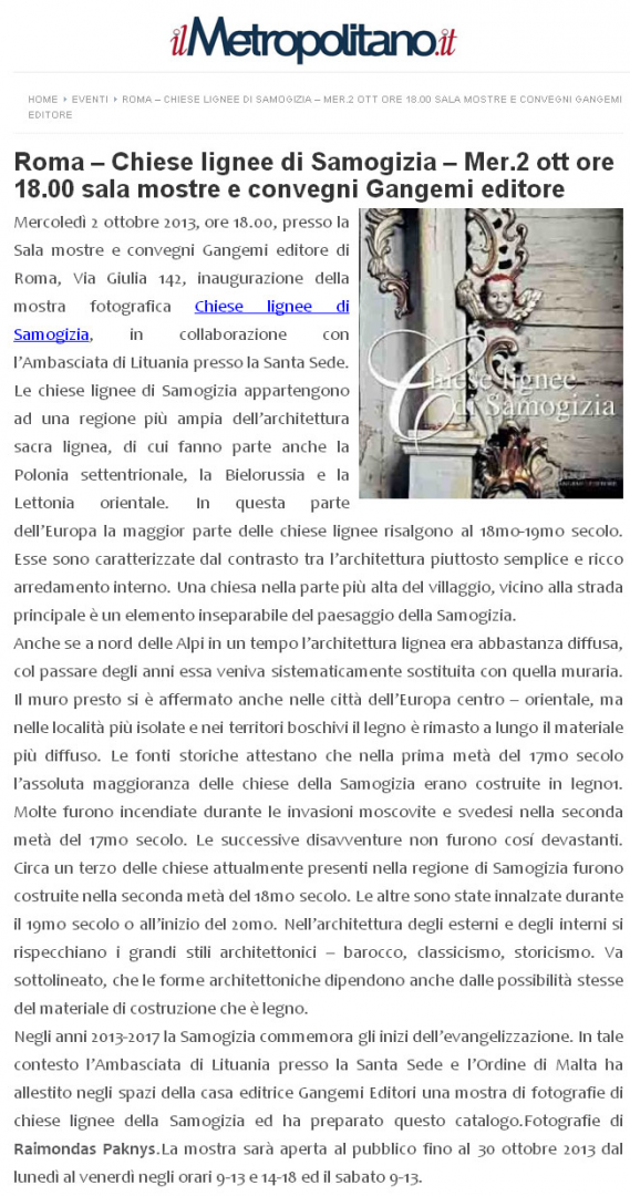Chiese Lignee di Samogizia Gangemi