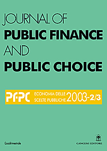 Journal of Public Finance and Public Choice n. 2/3-2003
