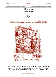Il cantiere scuola per il recupero della "casa grecanica" di Bova (RC)