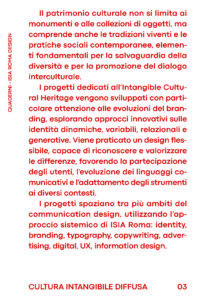 Quaderno ISIA 3. Cultura intangibile diffusa