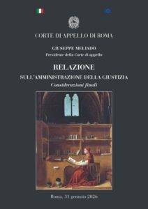 Corte di Appello di Roma – Relazione sull’amministrazione della giustizia nell’anno 2025