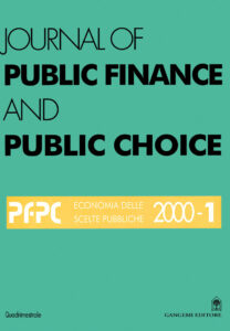 Journal of Public Finance and Public Choice  n. 1-2000