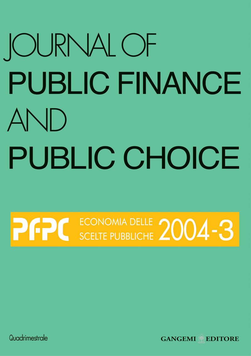 Journal of Public Finance and Public Choice n. 3-2004