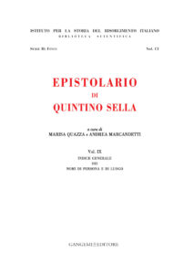 Epistolario di Quintino Sella