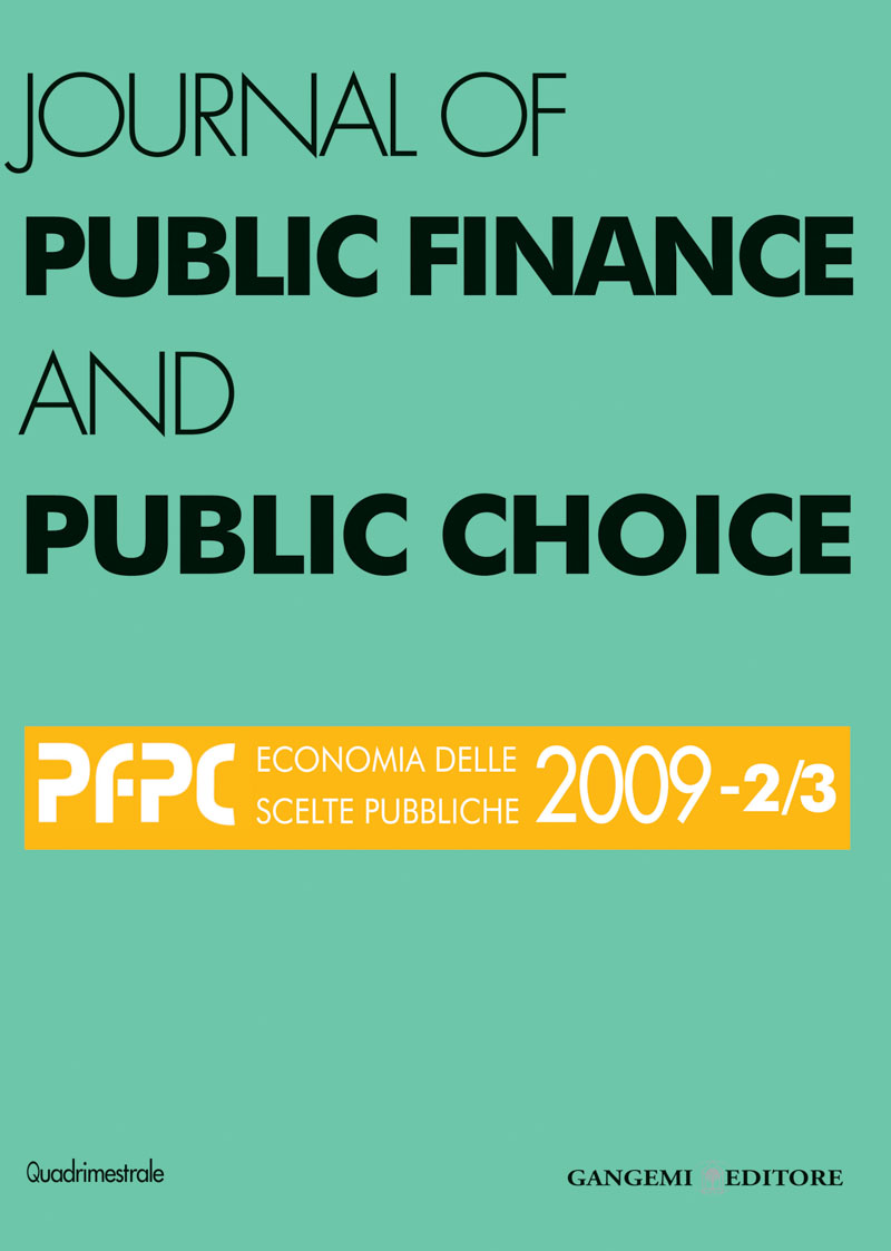 Journal of Public Finance and Public Choice n. 2-3/2009