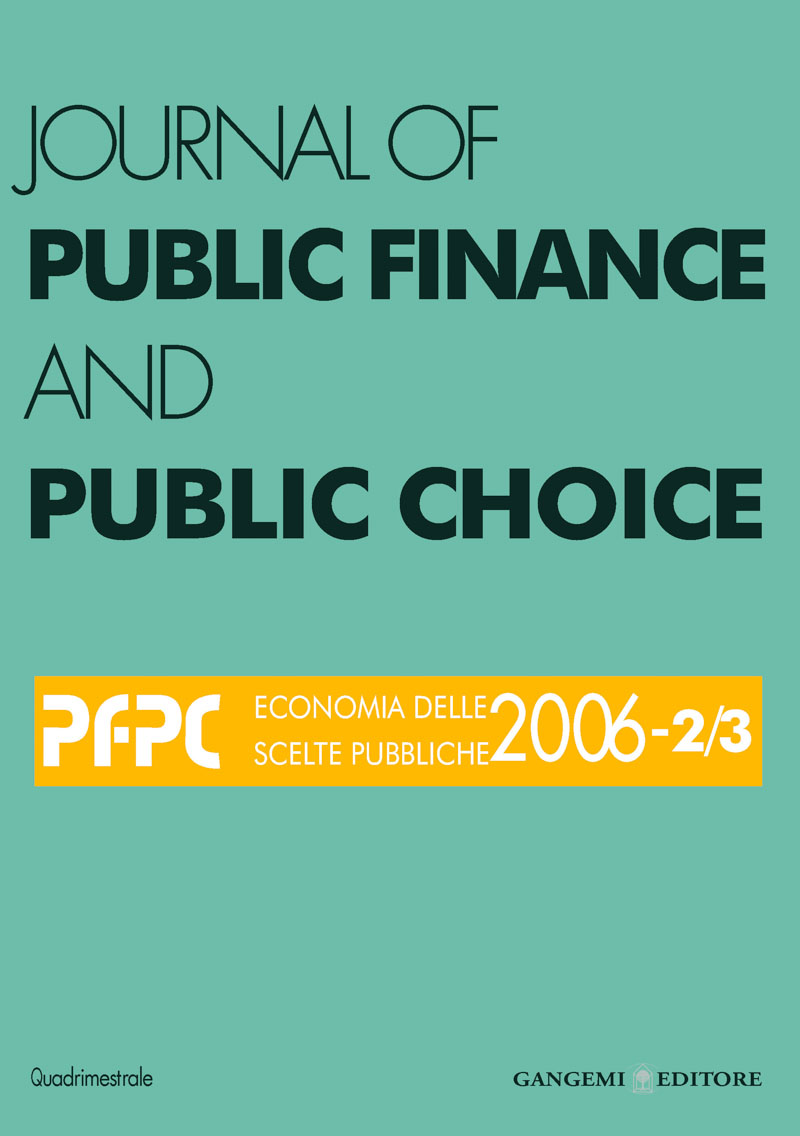 Journal of  Public Finance and Public Choice n. 2-3/2006