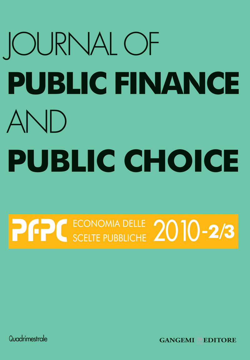 Journal of Public Finance and Public Choice n. 2-3/2010