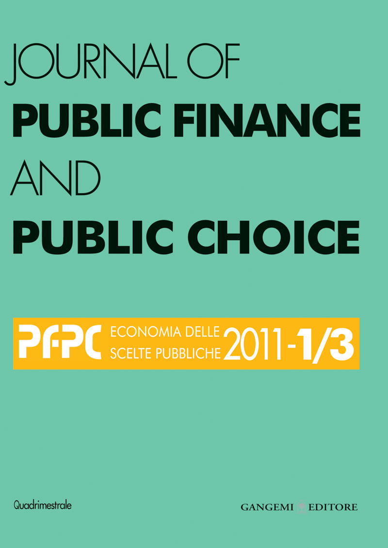 Journal of Public Finance and Public Choice n. 1-3/2011
