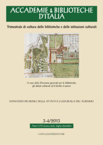 Accademie & Biblioteche d’Italia 3-4/2013