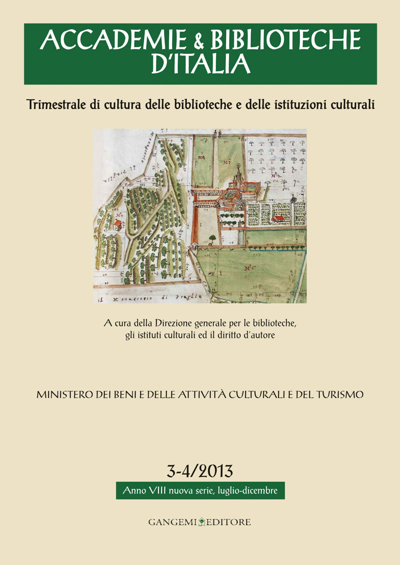 Accademie & Biblioteche d'Italia 3-4/2013