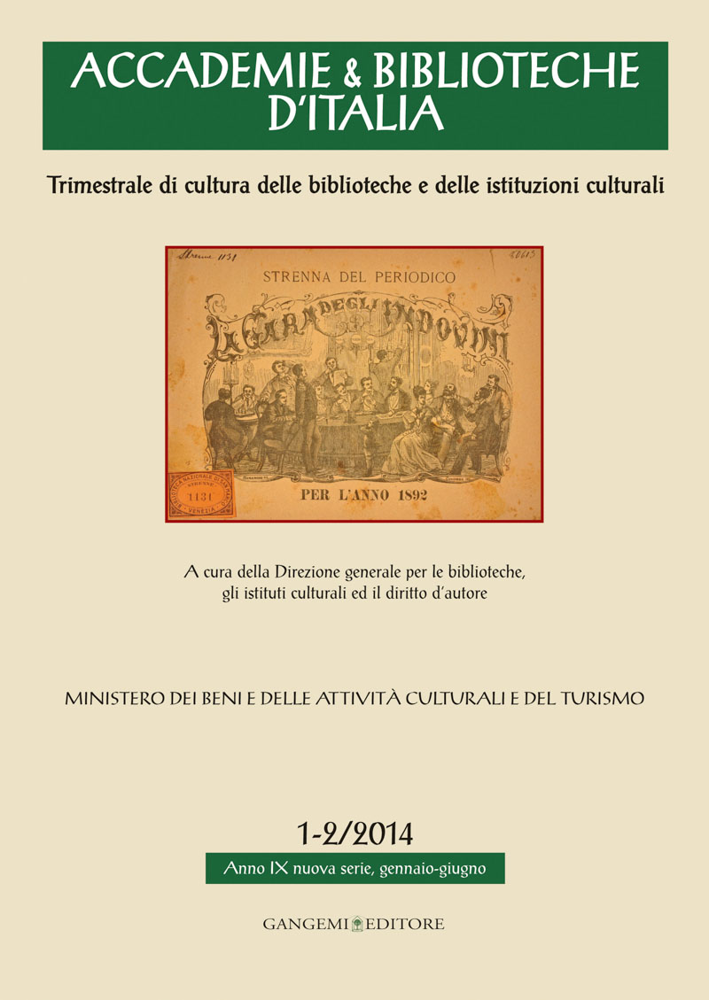 Accademie & Biblioteche d'Italia 1-2/2014
