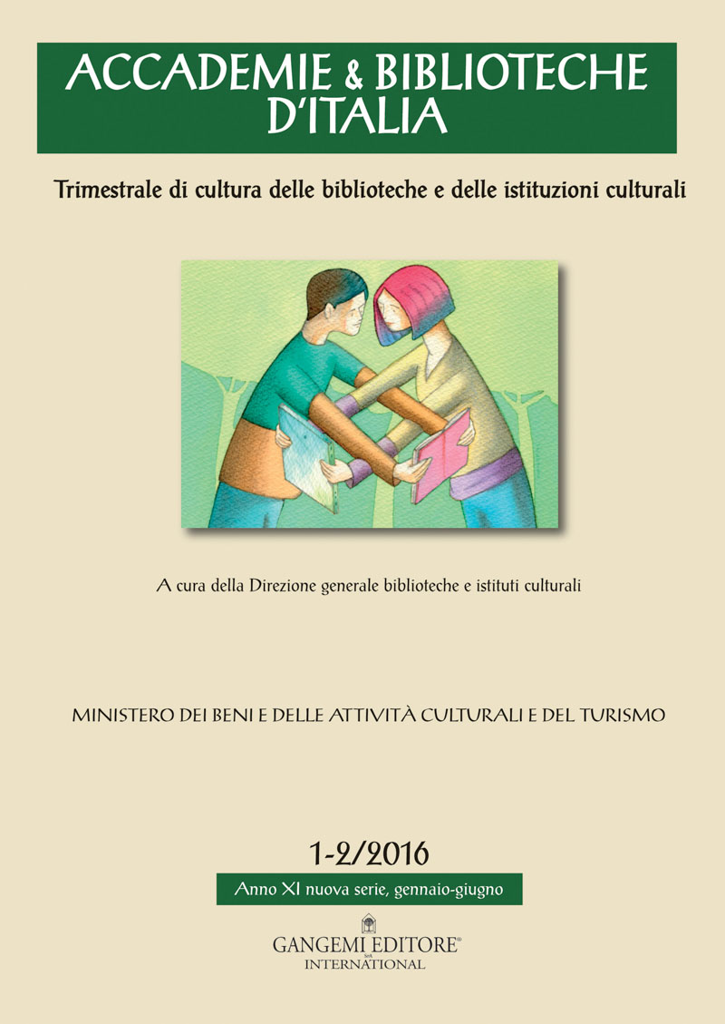 Accademie & Biblioteche d'Italia 1-2/2016
