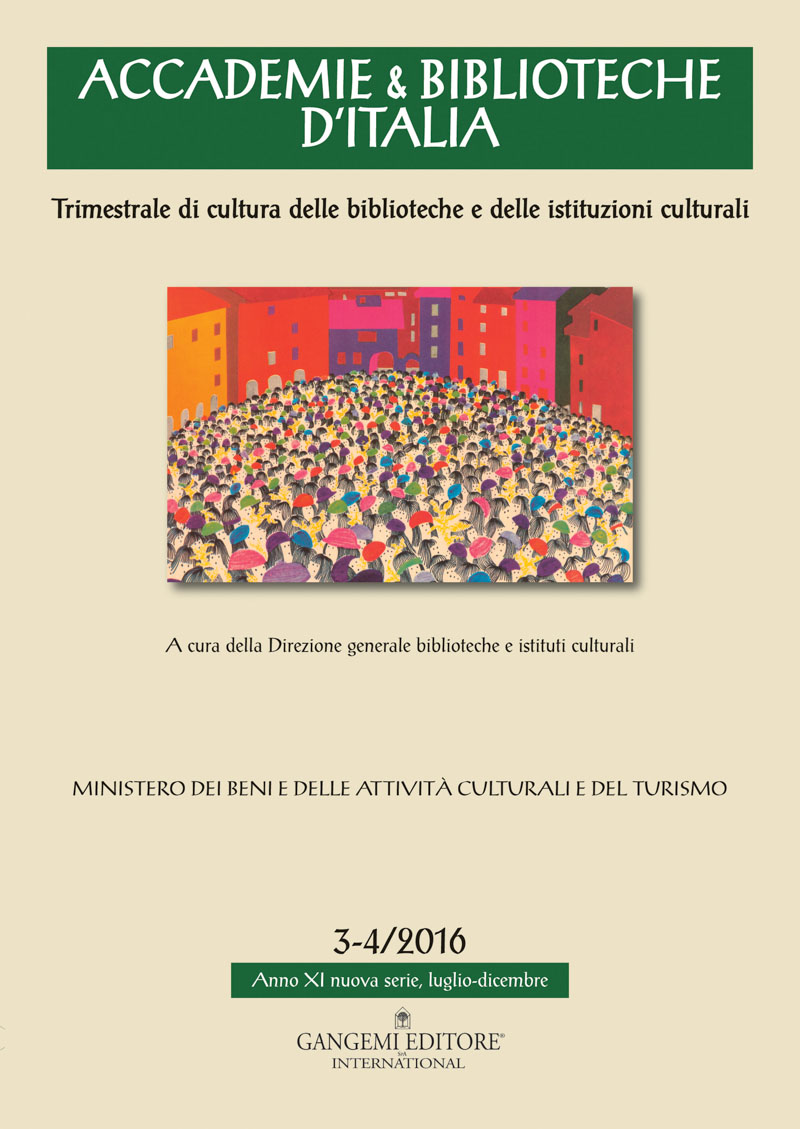 Accademie & Biblioteche d'Italia 3-4/2016