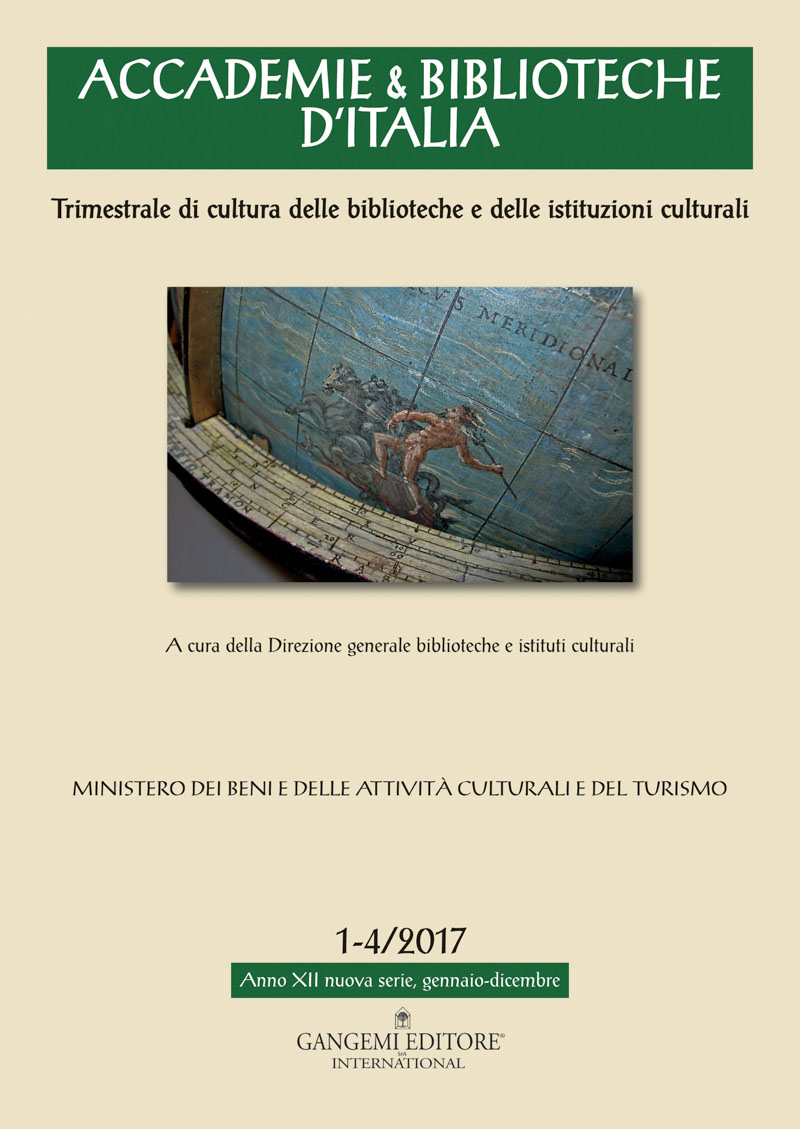 Accademie & Biblioteche d'Italia 1-4/2017