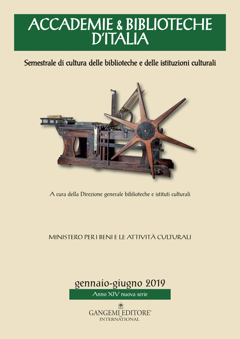 Accademie & Biblioteche d'Italia 1/2019