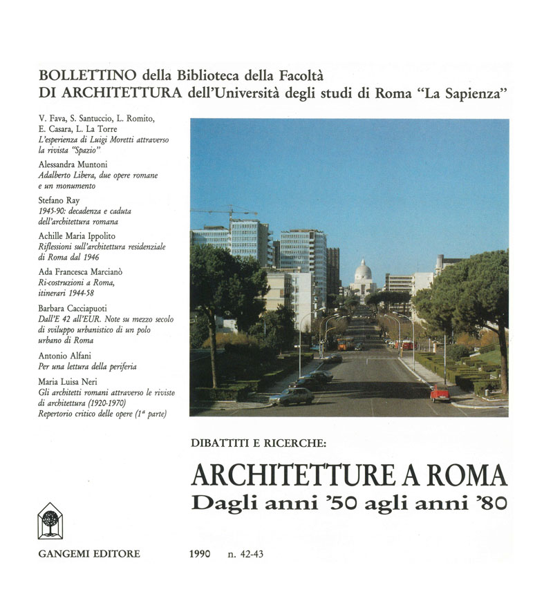 Architetture a Roma. Dagli anni '50 agli anni '80