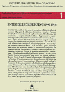 Sintesi delle dissertazioni (1990-1992)