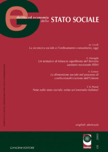 GE diritto ed economia dello stato sociale – 1/2003