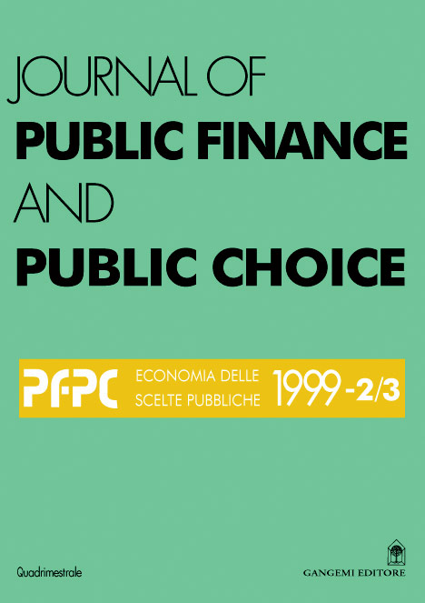 Journal of Public Finance and Public Choice  n. 2/3 - 1999