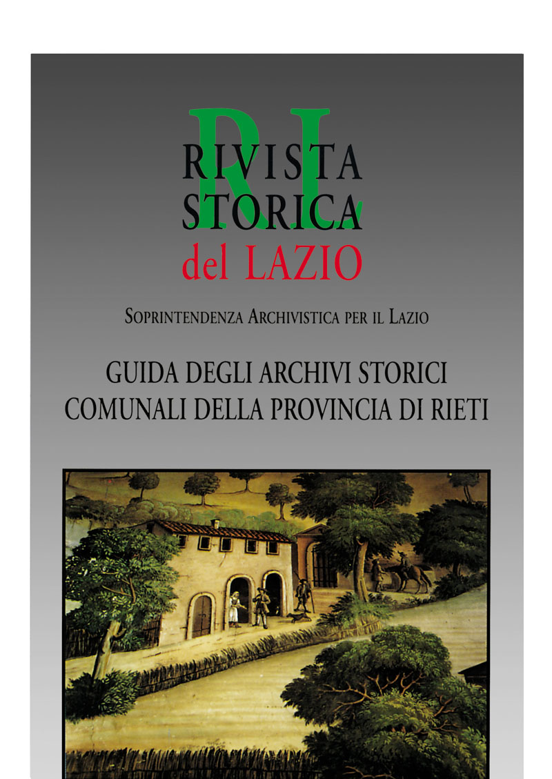 Guida degli Archivi Storici Comunali della Provincia di Rieti. Un nuovo strumento di consultazione