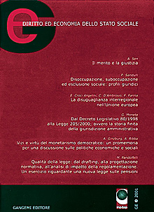 GE diritto ed economia dello stato sociale - 1/2001